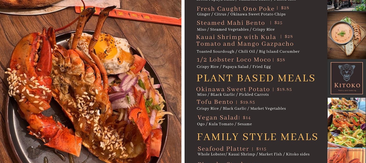 Kitoko Maui Menu